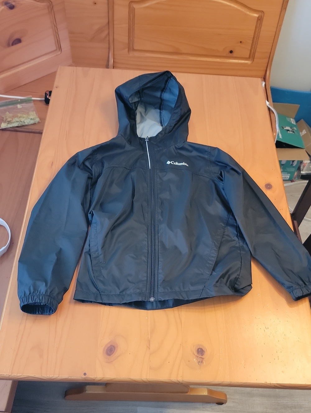 Columbia Kids Black Hooded Raincoat